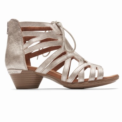 Rockport Cobb Hill Laurel Caged Sandalen Damen Metal XCV-682047